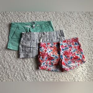 Express Women's Jean Shorts - Mint, Gray, Floral